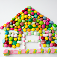 A house built by candy 